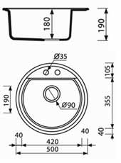 кухонная мойка marmorin tanat 270 803 002