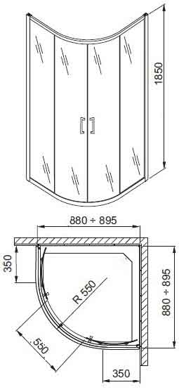 душевая кабинка Aquaform Borneo 100-06232