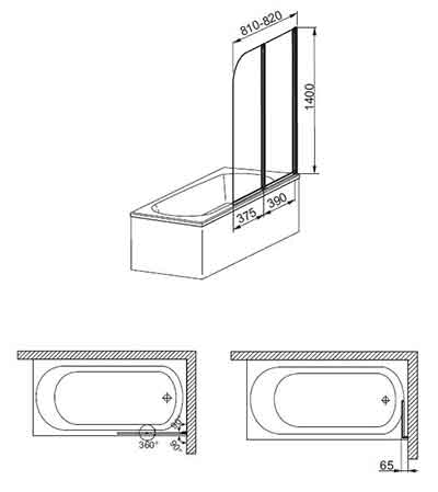 штора на ванну Aquaform Modern 170-06978