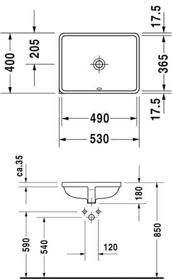 раковина Duravit Starck 0305490