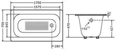 ванны чугунные Goldman Comfort 170 см