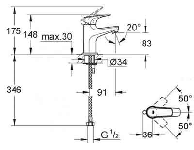 смеситель для раковины Grohe 23156