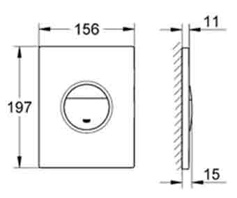 38732 SD Grohe кнопка из нержавеющей стали