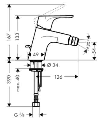 смеситель для биде Hansgrohe Focus 31920