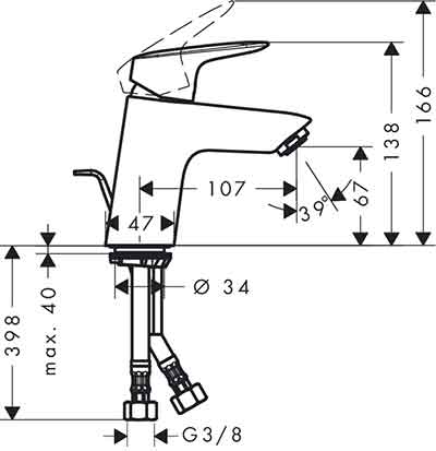 смеситель для раковины Hansgrohe Logis 31070