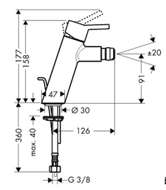 смеситель для биде Hansgrohe Talis 31920