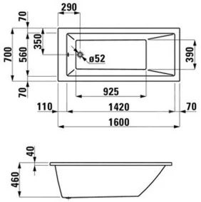 ванна акриловая Laufen PRO H2359500000001