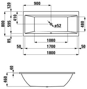 ванна акриловая Laufen PRO H2389500000001