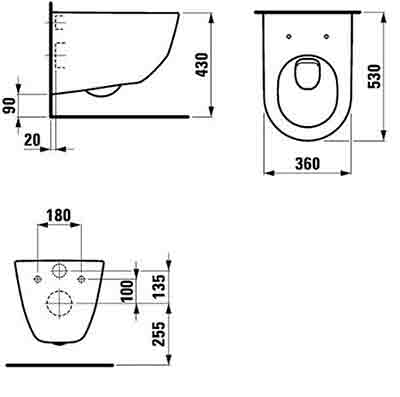 унитаз подвесной Laufen Pro 2095.6