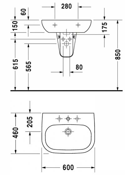 раковина Duravit 23106000002