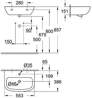 Grohe BauCeramic 39440000 раковина