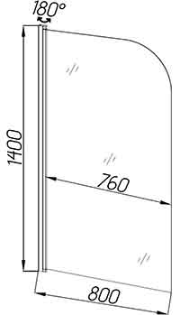 BRAVO ELBA 80T шторка на ванну
