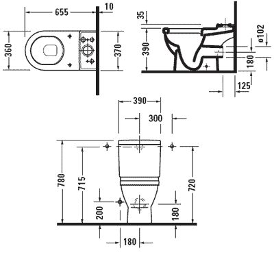 Duravit Starck 012609 унитаз напольный